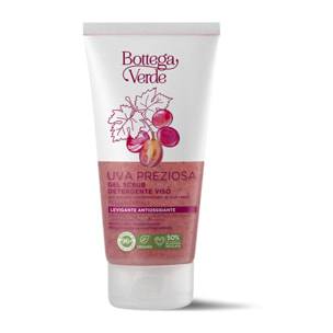 Uva Preziosa - Gel scrub detergente - levigante antiossidante - con estratto iperfermentato di Uva rossa - pelli normali