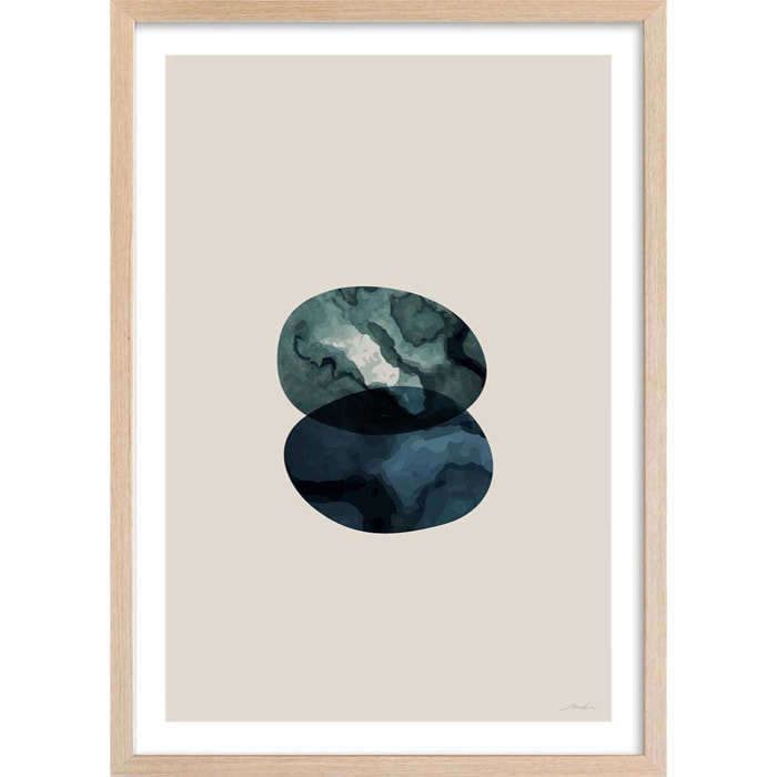 Affiche labradorite vertueuse Affiche + cadre en bois - Chêne