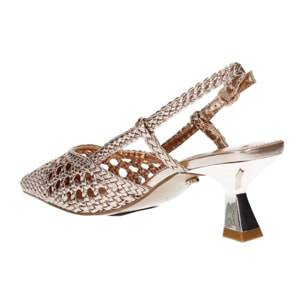 Décolleté sling back Donna Tata Italia Dorato