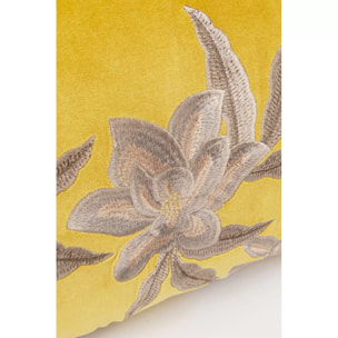 Coussin jaune fleurs Kare Design