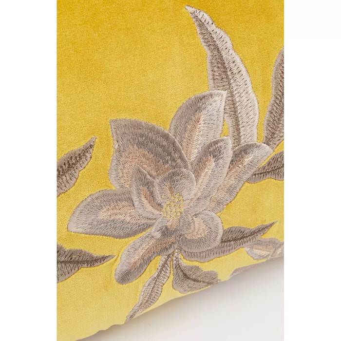 Coussin jaune fleurs Kare Design