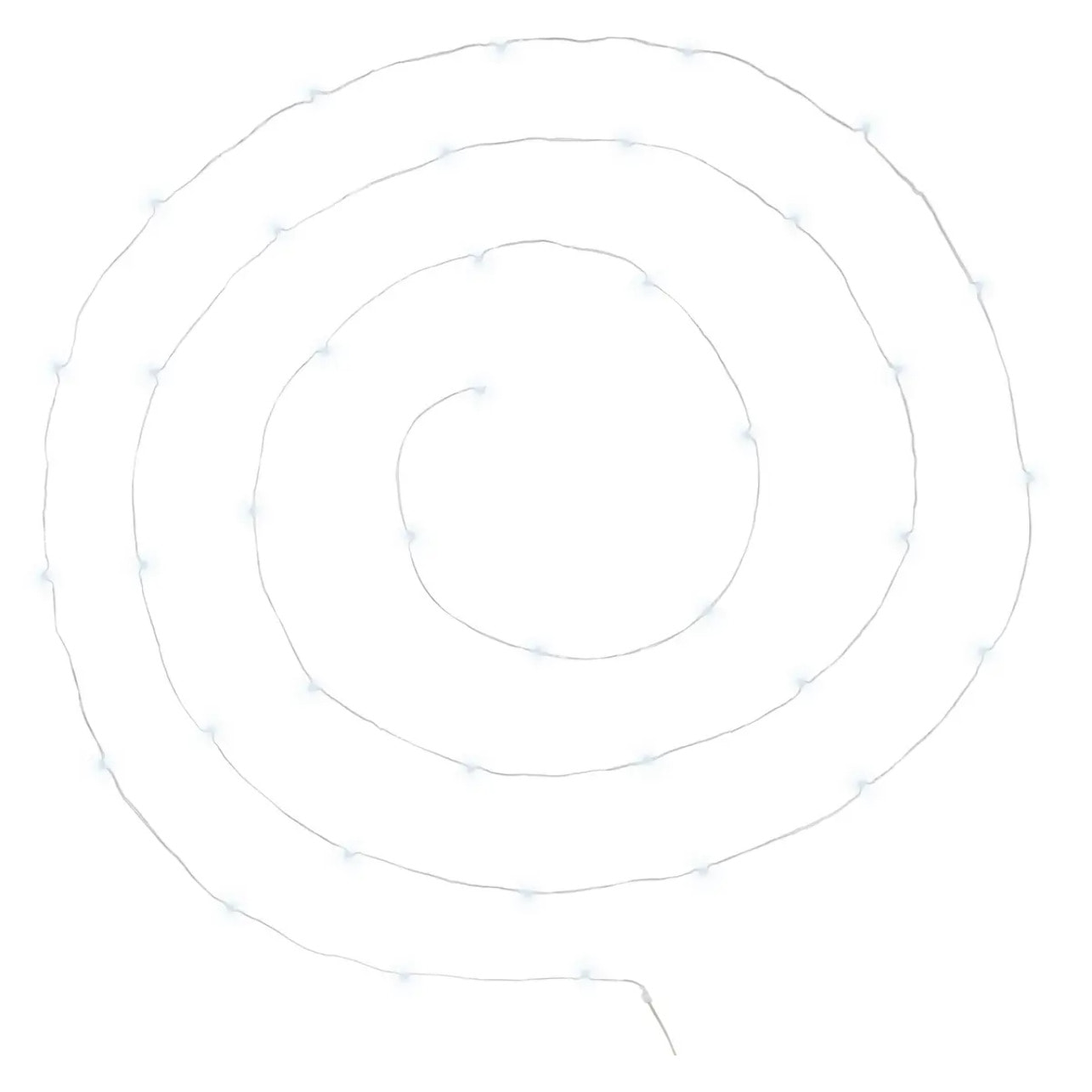 Guirlandes "Anya" 40 microLED à pile argent blanc froid L400cm