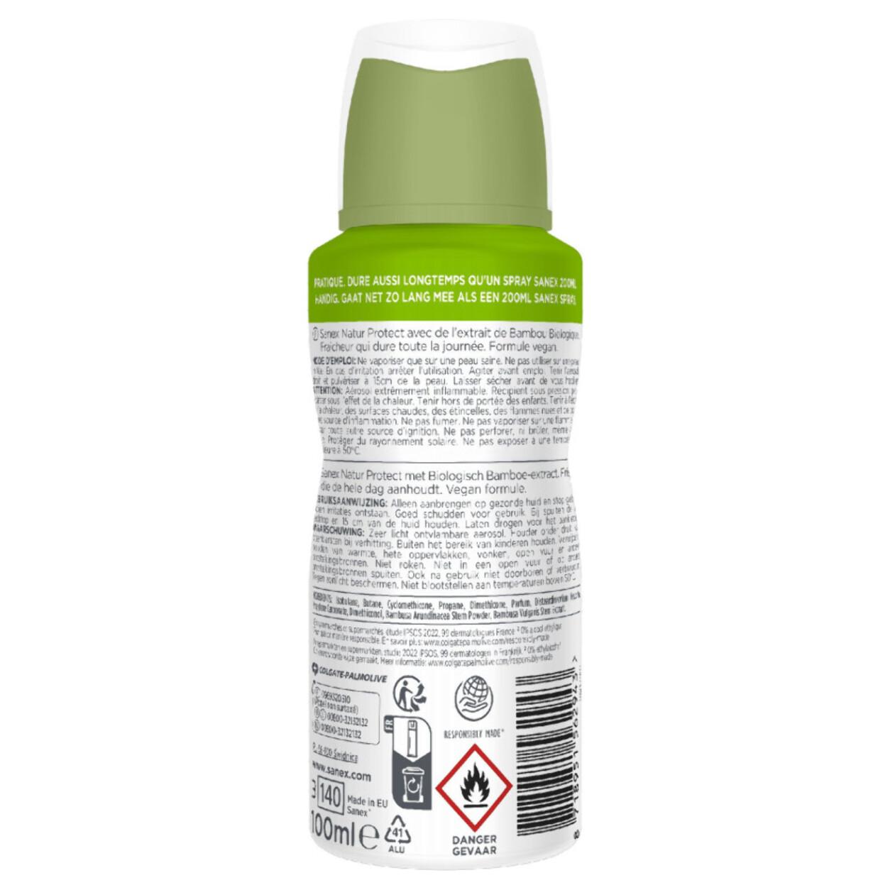 Pack de 6 - Déodorant Sanex Natur Protect bio fresh efficacy compressé - 100ml