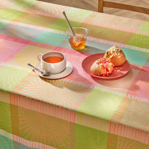Nappe pur coton motif jacquard multicolore Mille auras printemps