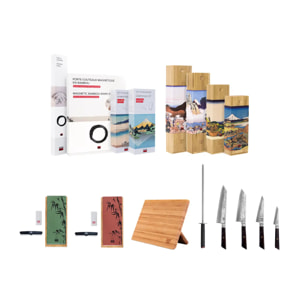 Set completo di coltelli (8 pezzi) - Collezione Bunka Damasco