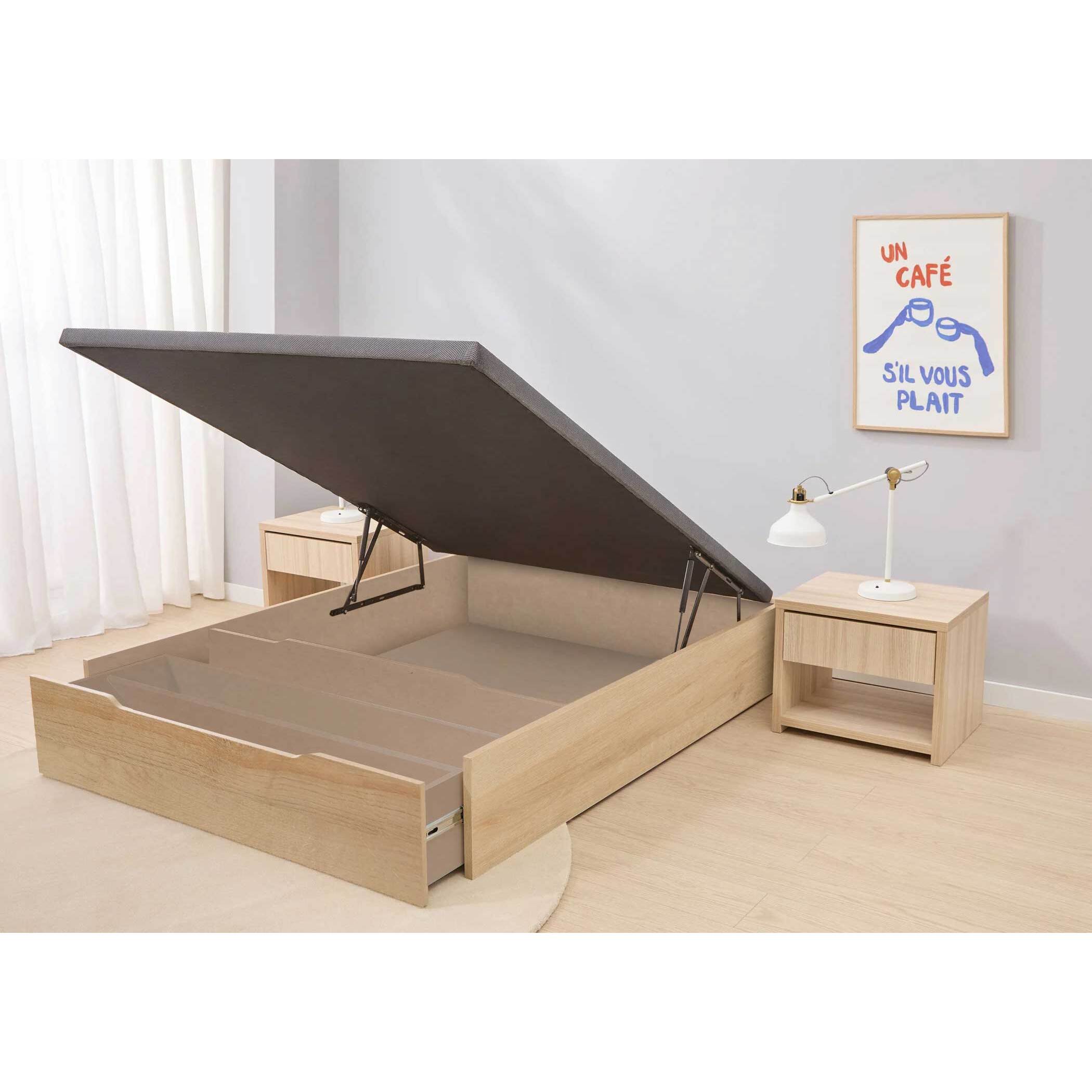 Pack Ahorro Colchón Marmota + Canapé Madera + Pack 2 Almohadas + Protector