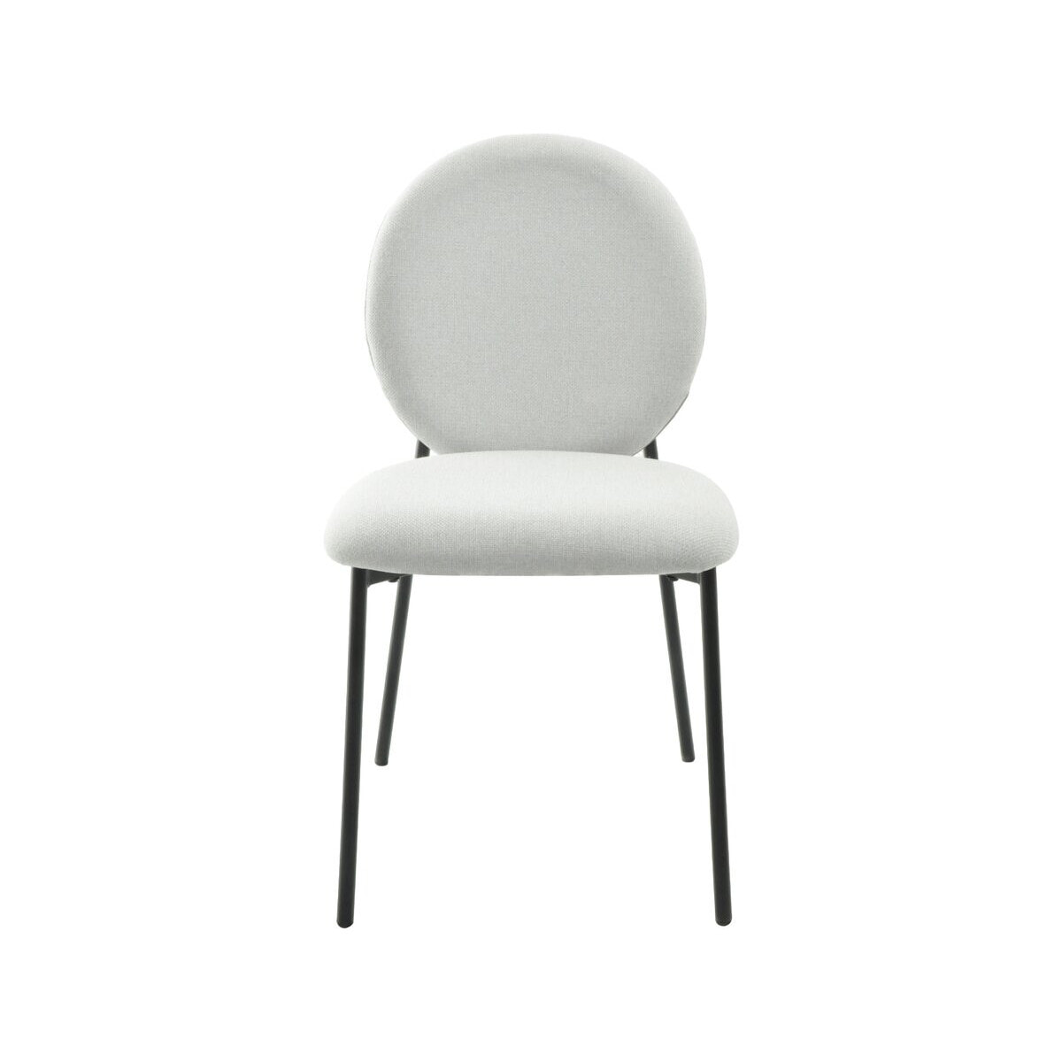 Lot de 2 chaises de salle à manger en métal "Perla" - Gris clair