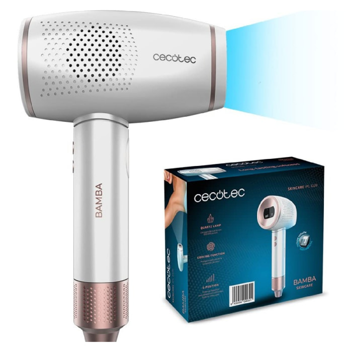 Cecotec Depiladora de Luz Pulsada Bamba SkinCare IPL Gun Mujer y Hombre Cuerpo a