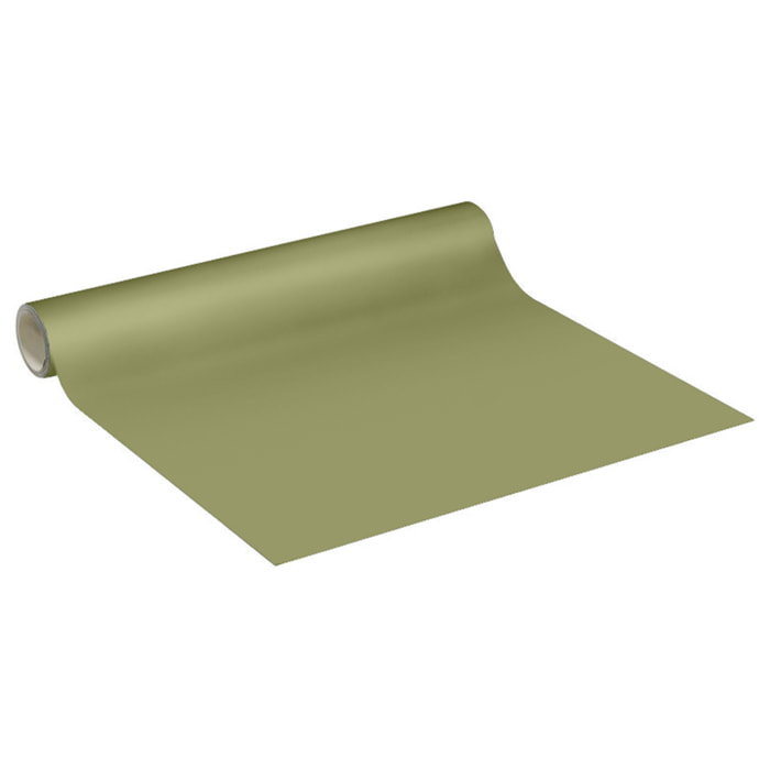 Rouleau adhésif décoratif Vinyle au Mètre - Vert olive - Sticker Lavable Imperméable Mur Cuisine Meubles