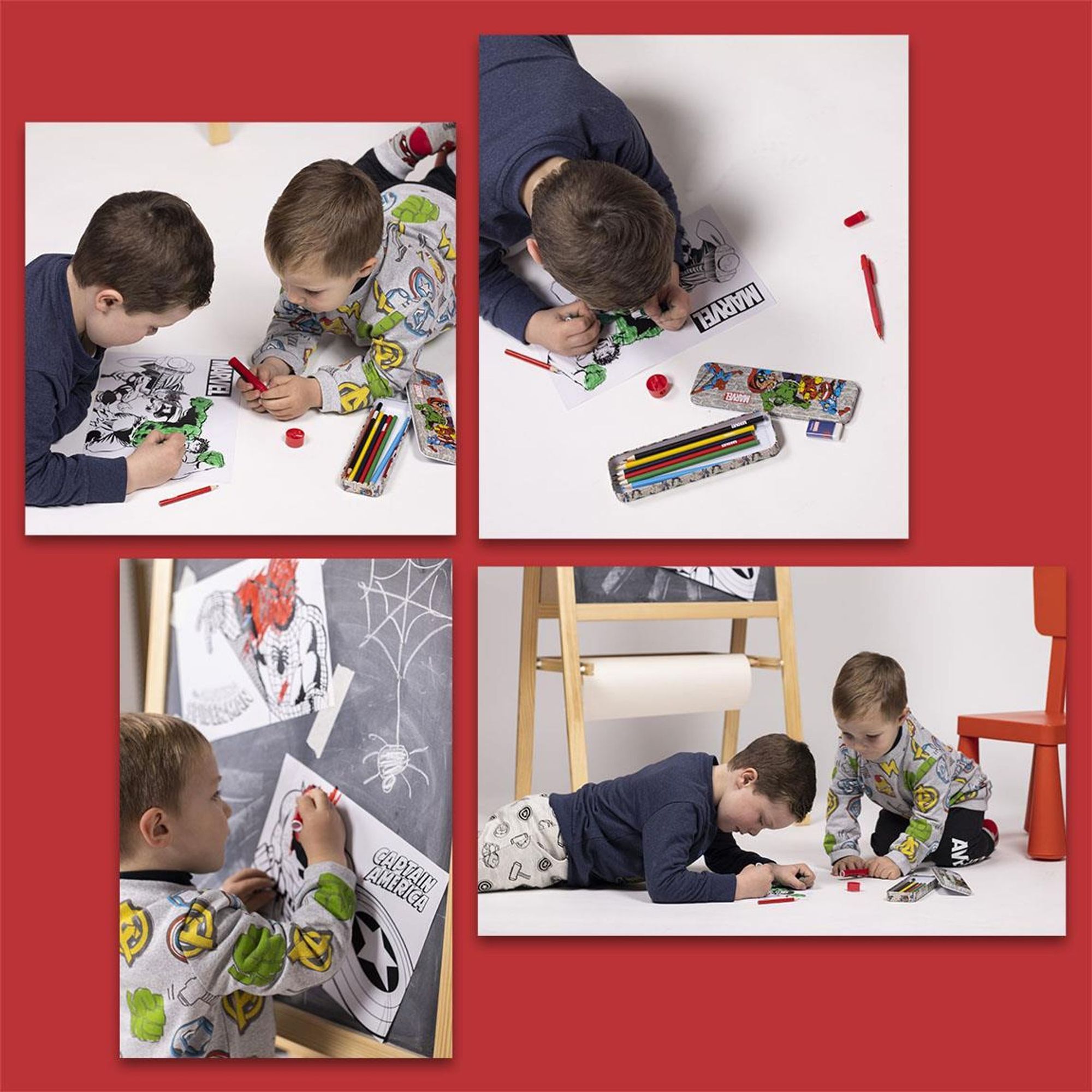 Set Papelería Coloreable Marvel