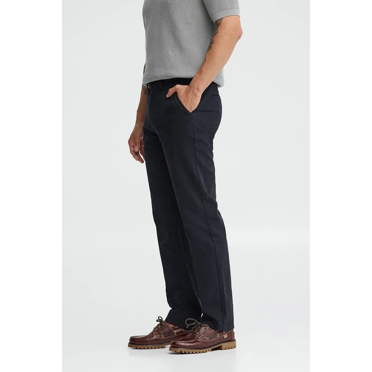 Pantalón chino azul marino de corte regular con logo Polo Club