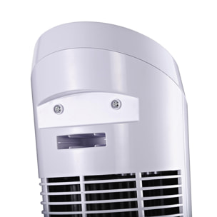 HOMCOM Ventilateur colonne tour oscillant silencieux 45 W 3 vitesses 27L x 27l x 75H cm blanc