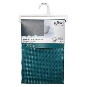 Rideau de douche 180x200cm Bleu pétrole Modern Color