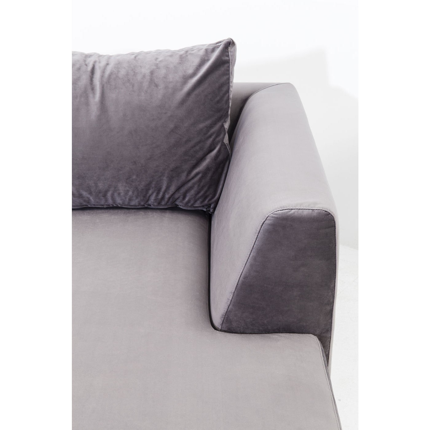 Canapé d'angle Gianna 290cm velours gris Kare Design