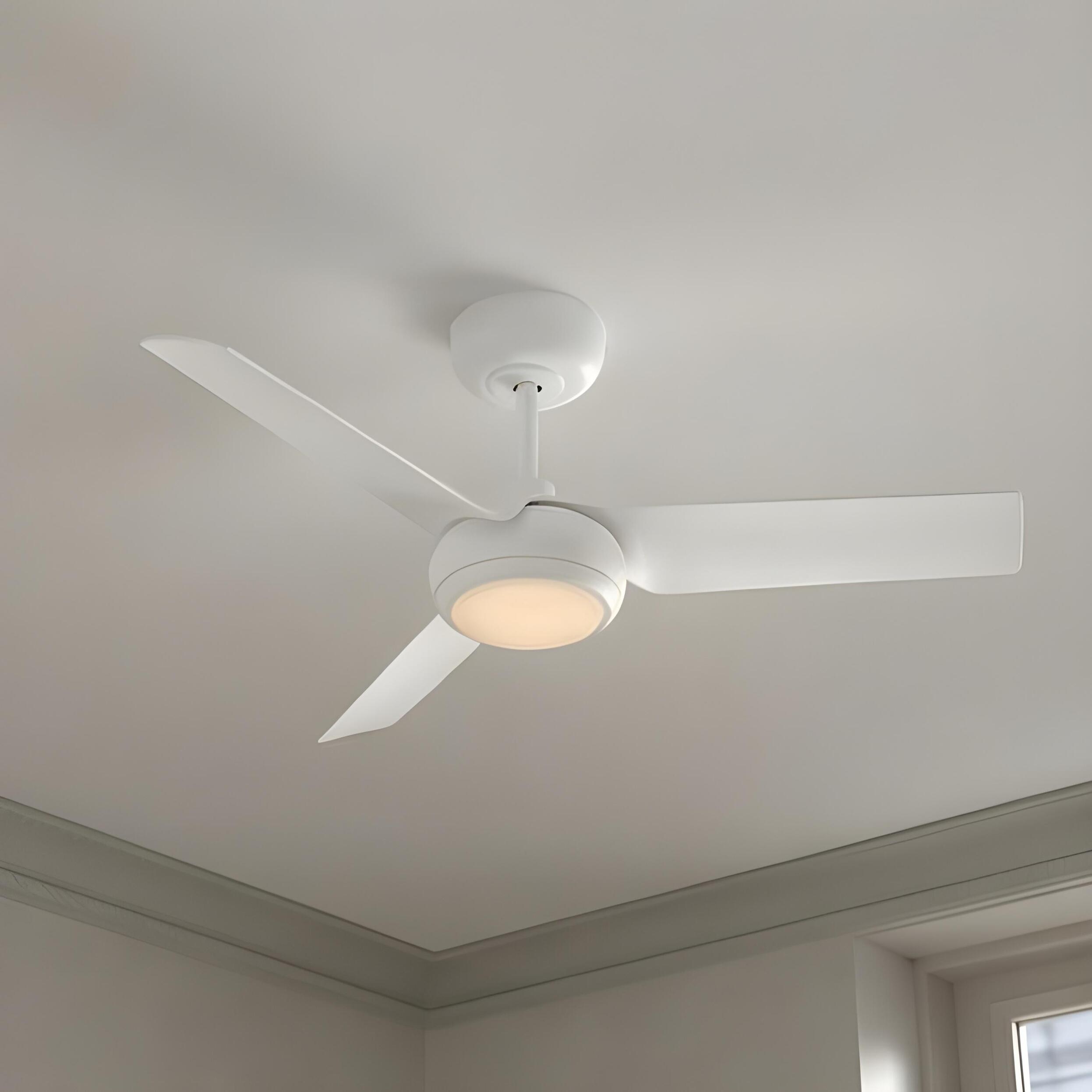 Forlight - Ventilador SFERA Acero, PMMA Blanco, OPAL