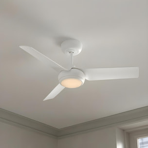 Forlight - Ventilador SFERA Acero, PMMA Blanco, OPAL