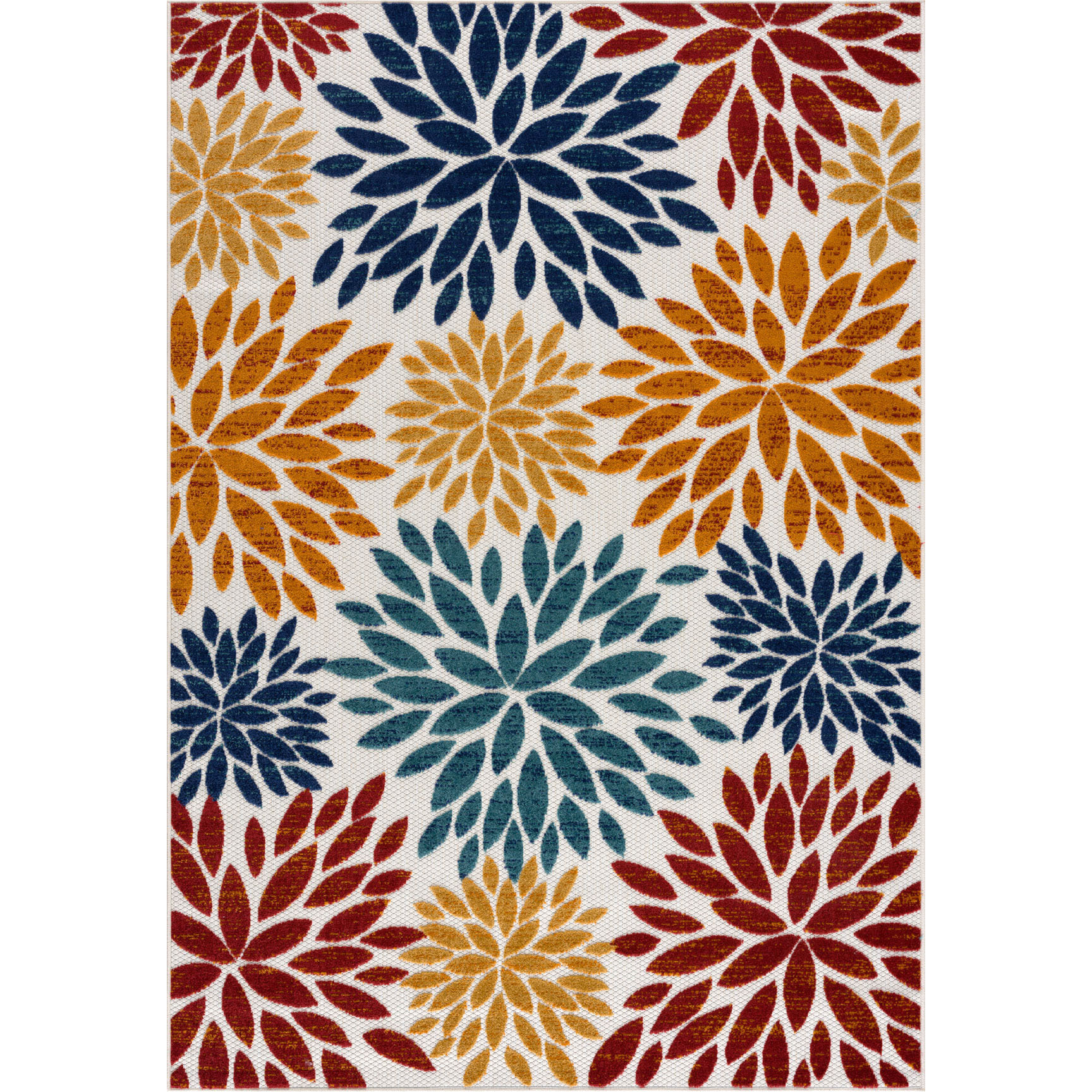 Cabana - Tapis d'extérieur multicolore avec motif à relief