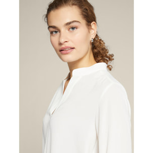 Elena Mirò - Blusa con fruncidos - Blanco