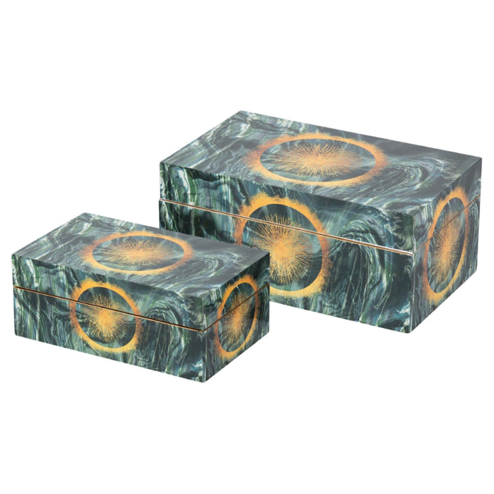 Set 2 Cajas Solar 25x15x11/20x12x8 Cm