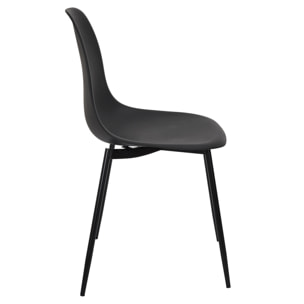 Chaise Gustav Noir - Lot de 6