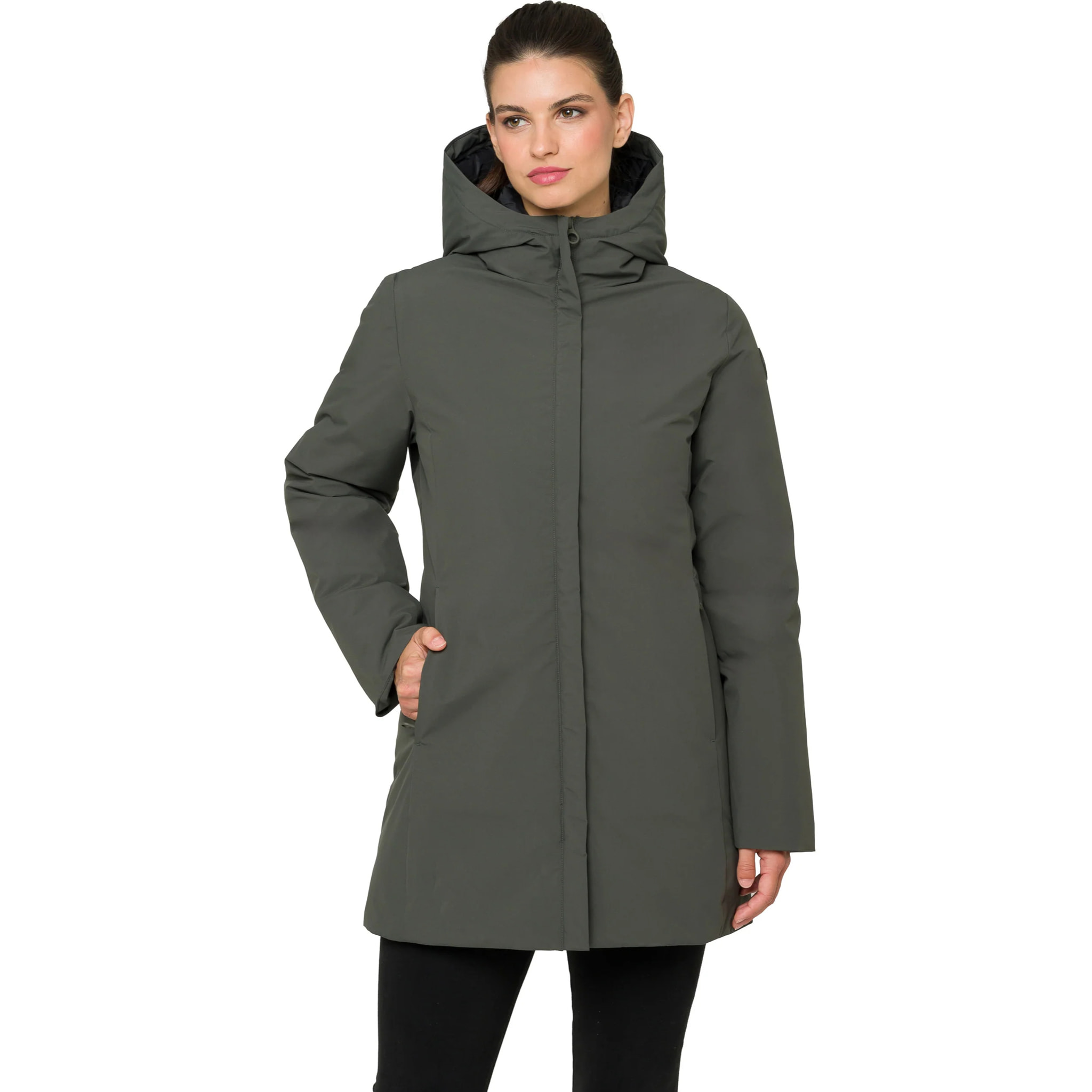 Parka NAKEELA acolchada impermeable verde