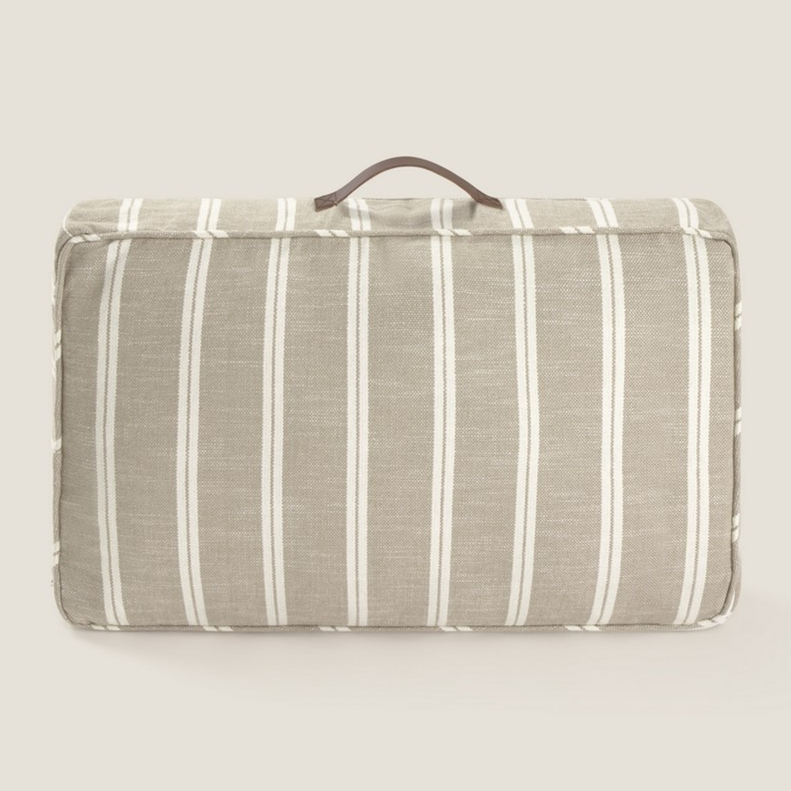 Funda de cojín chill out rayas Liri2 color marron beige Algodón
