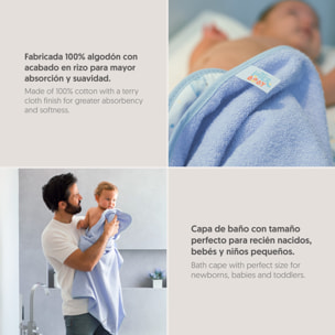 Capa Baño 1X1 Mod Parejita Elefante+Gorro Bco/Rosa