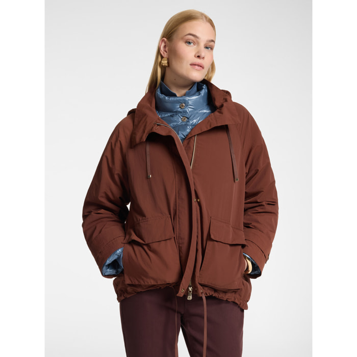 Elena Mirò - Parka 3 in 1 con tasche cargo - Marrone