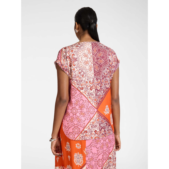 Elena Mirò - Blusa in viscosa stampata - Arancione