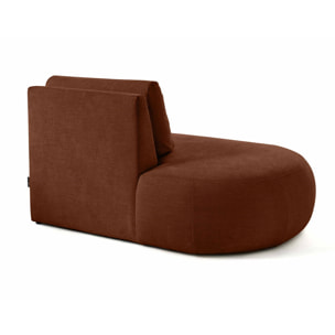 Santorini - module d'assise gauche - en tissu texturé - Terracotta