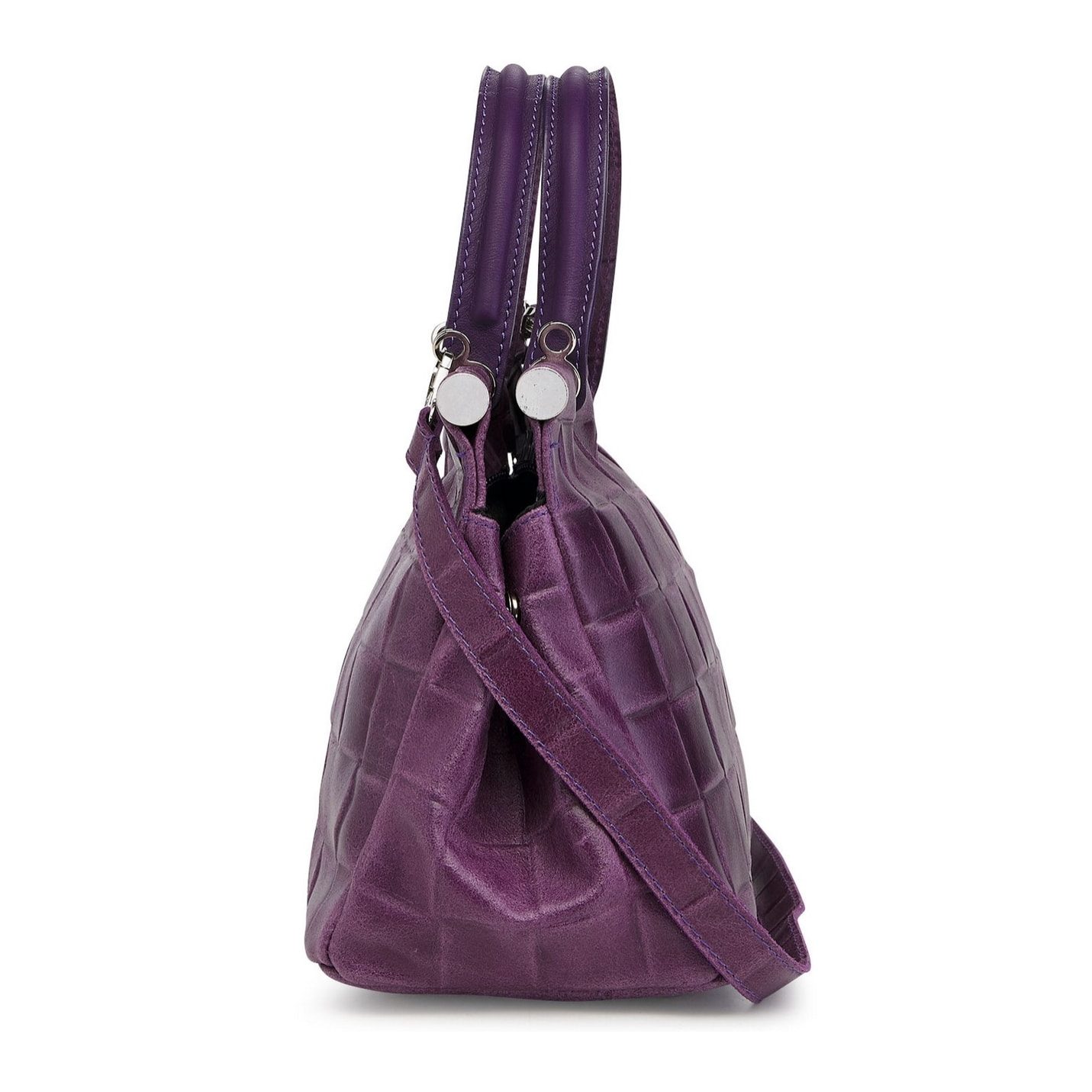 Borse Donna colore Viola-in pelle Made in Italy 21x30x16cm