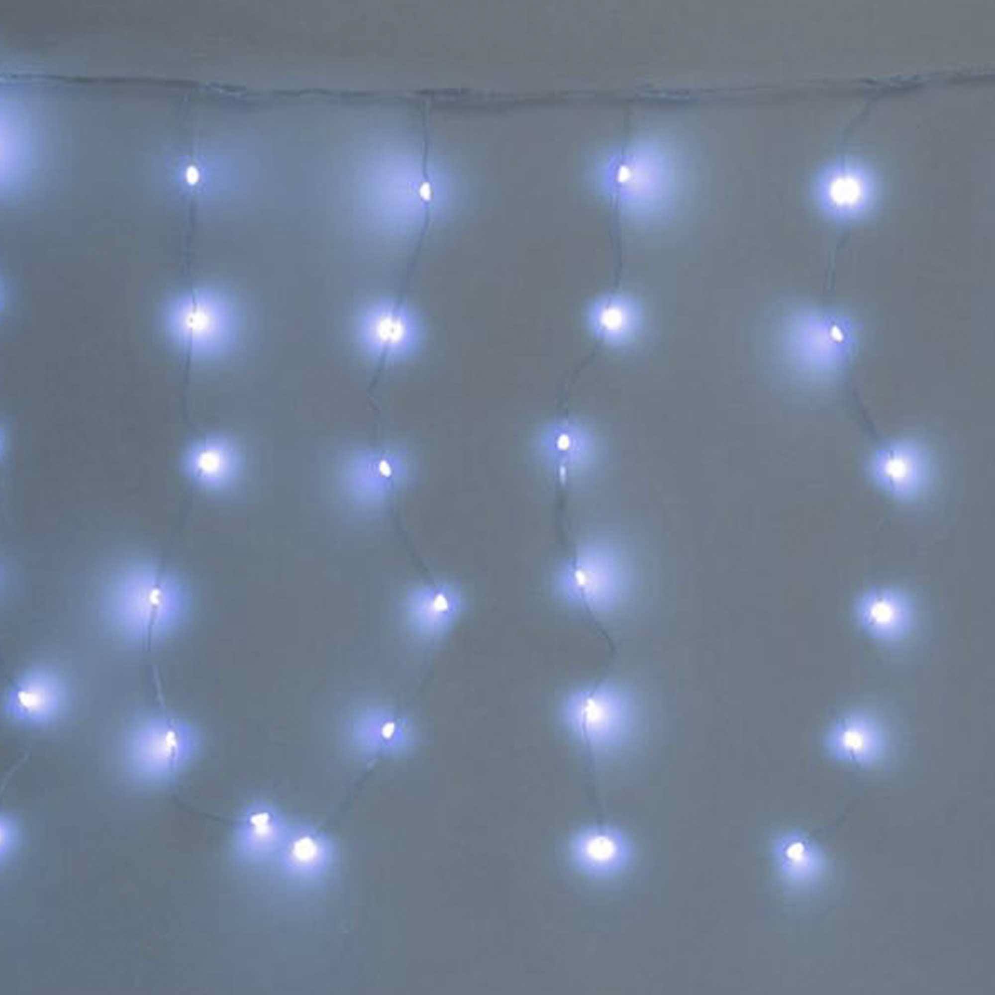 conjunto de luces de cortina con 240 luces led blanco con control remoto de 40 cuerdas