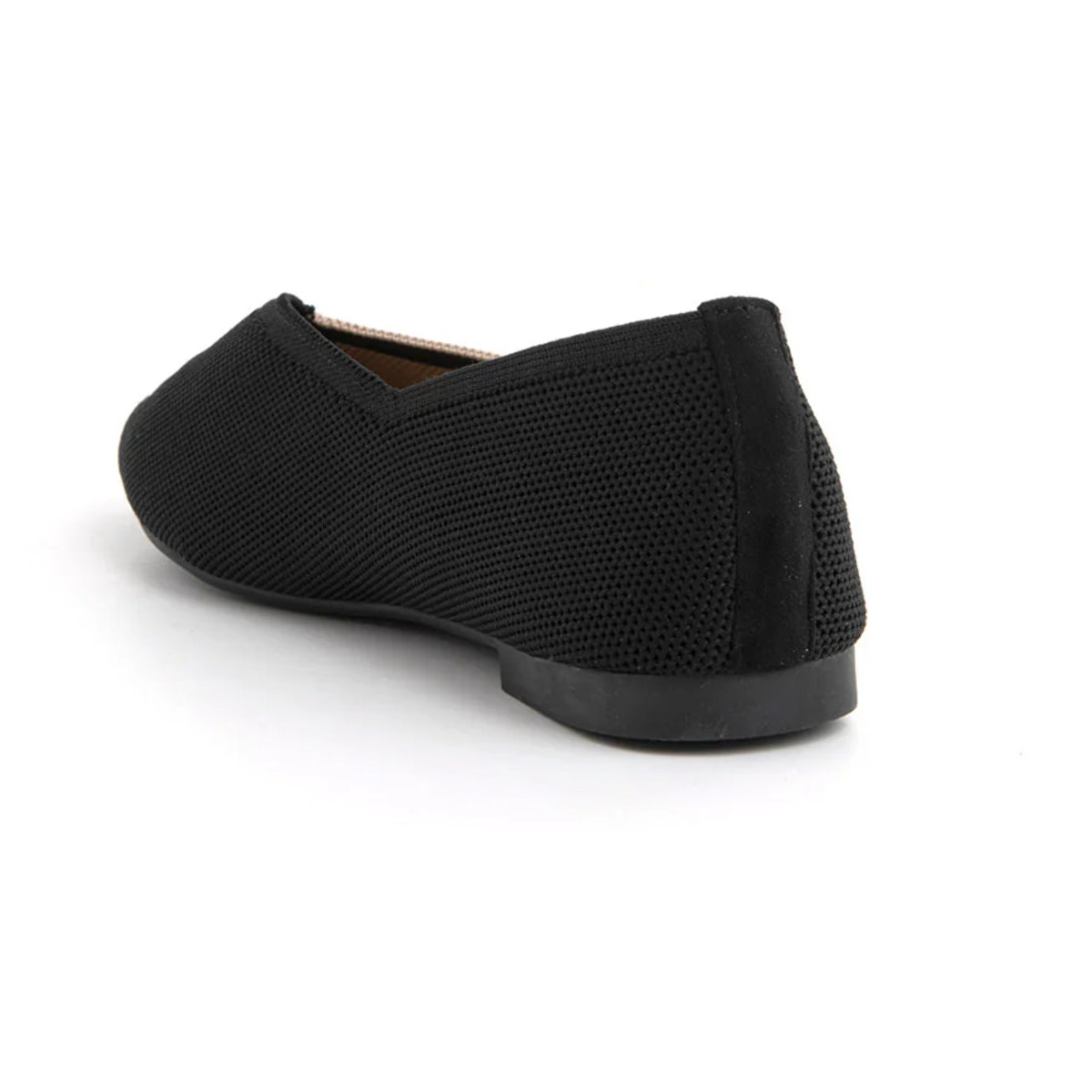Ballerina micro-intrecciata bicolore - NERO