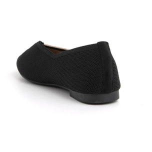 Ballerina micro-intrecciata bicolore - NERO