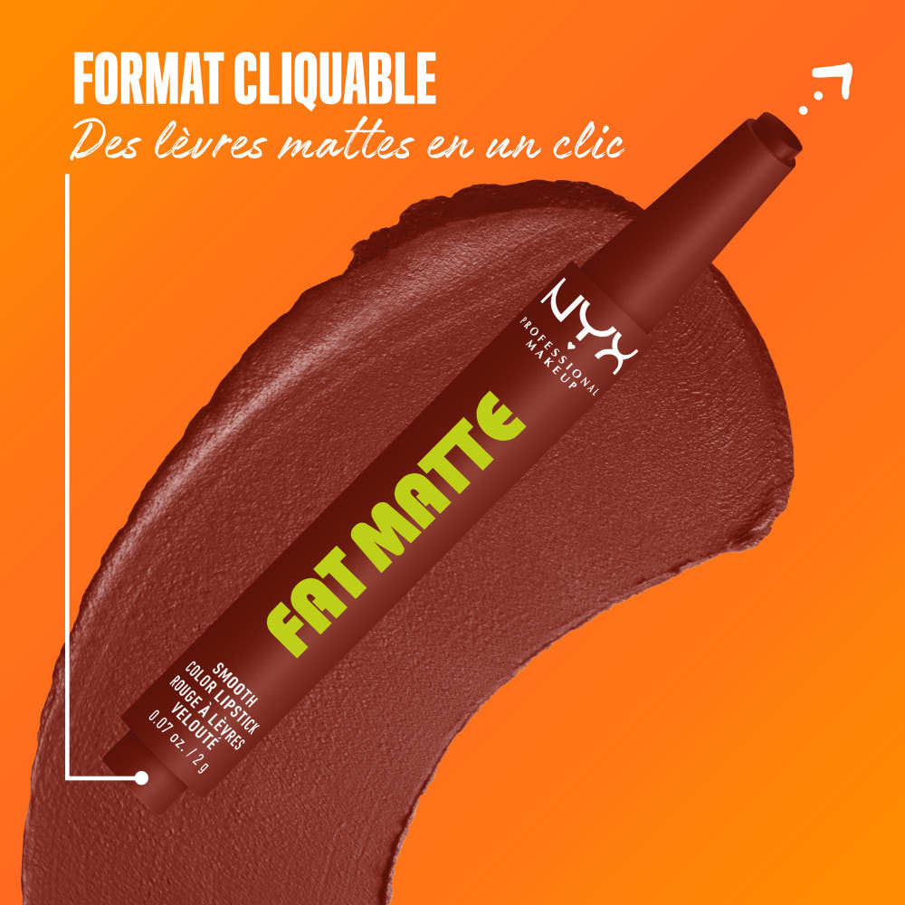 NYX Professional Makeup Fat Matte Rouge à Lèvres Mat Crémeux Cocoa Cuddles