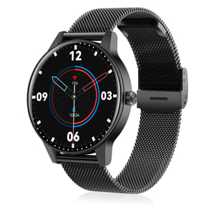 Smartwatch QS80 con chiamate BT, notifiche push. Monitor sportivo e della salute. Cinturino in metallo.