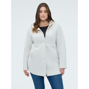 Fiorella Rubino - Chaqueta de neopreno con capucha - Blanco