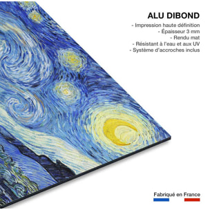 Tableau célèbre La Nuit Etoilée de Vincent Van Gogh Tableau alu Dibond