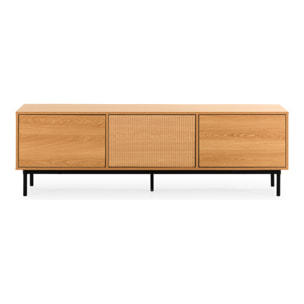 Mueble Tv Florida 3 puertas efecto Roble
