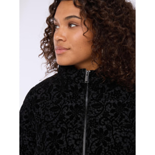 Fiorella Rubino - Piumino lavorato in pizzo - Nero