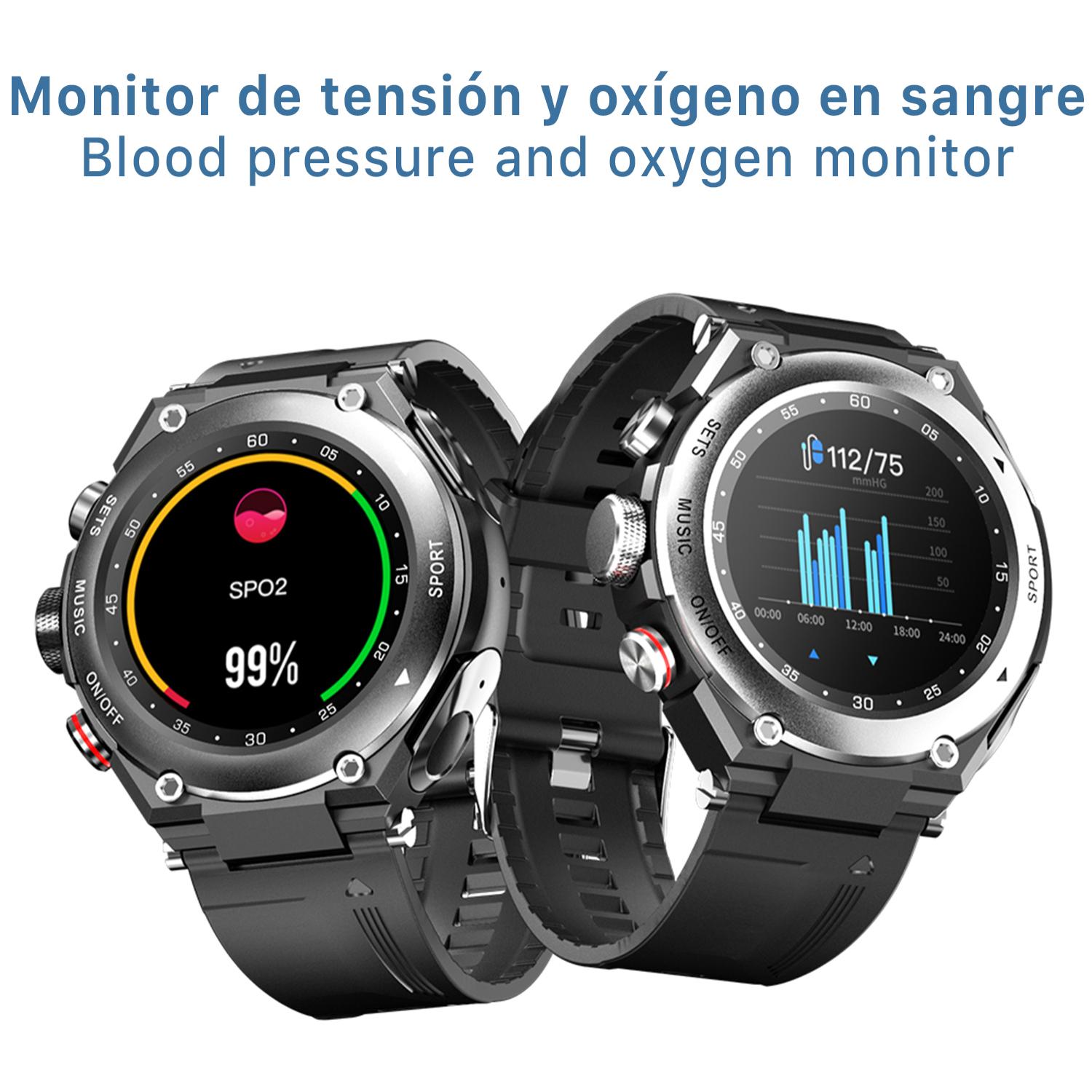 Smartwatch T92 con cuffie TWS integrate e memoria interna per la musica. Cardiofrequenzimetro, O2 nel sangue, termometro.