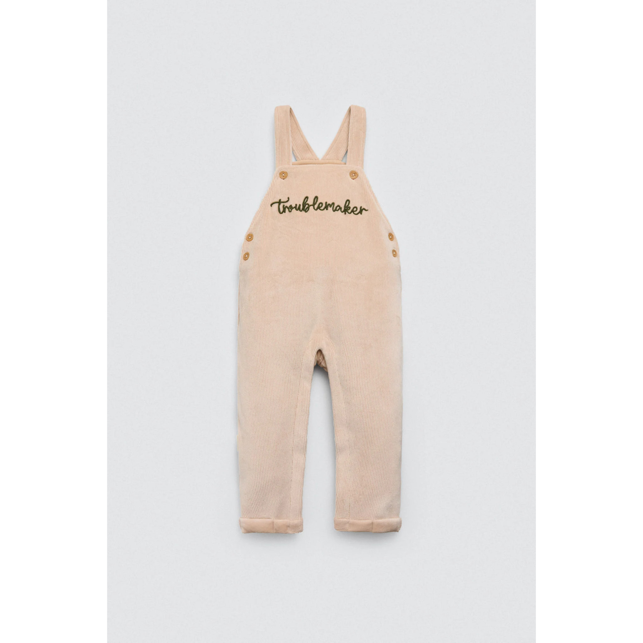 Completo autunnale con salopette e maglietta a maniche lunghe per neonato