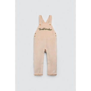 Completo autunnale con salopette e maglietta a maniche lunghe per neonato