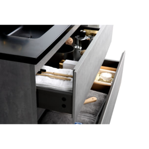 Oresteluchetta Mobile bagno ANNAT BLACK CEMENT 90 Nero