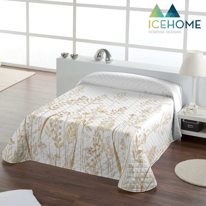 Colcha Bouti Estampada - Reversible - 100% Poliéster - Microfibra - 70 gr/m² - Moved Grass