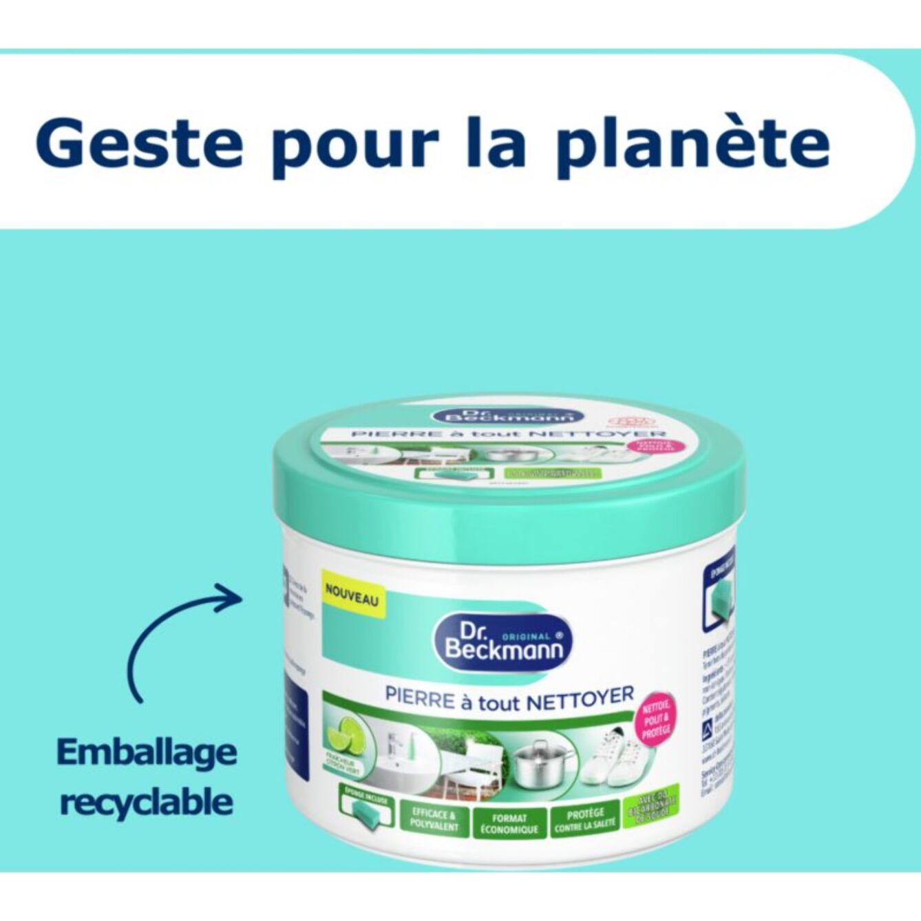 Nettoyant multi surfaces DR BECKMANN pierre à tout nettoyer 550g