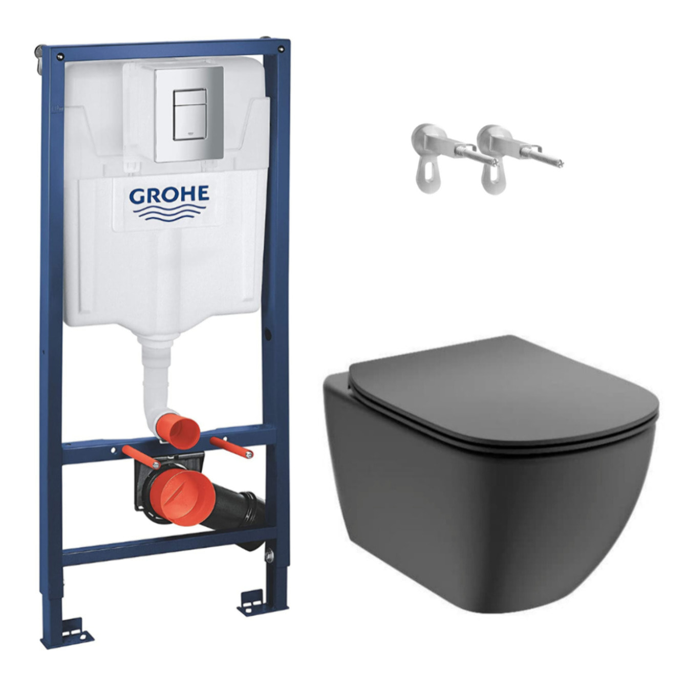 Rapid SL pack WC bâti-support + WC suspendu sans bride Ideal Standard avec abattant SoftClose + plaque (GRRTEBMA01-FR)