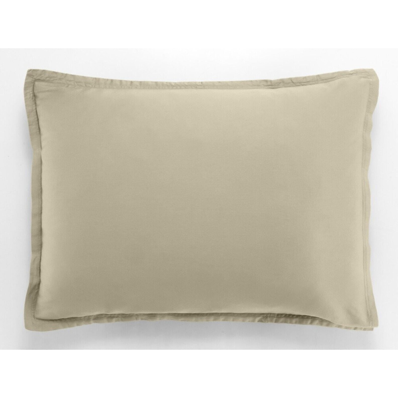 Paire de Taies D'oreiller 1pcs 100% Satin De Coton 105 Fils Beige