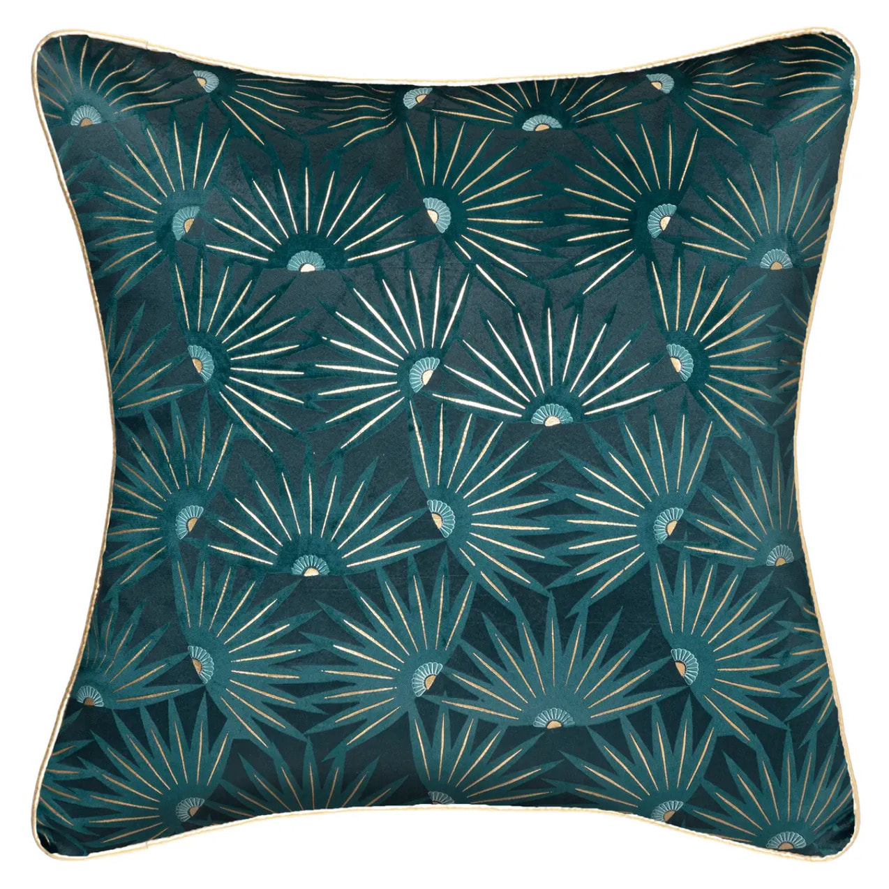 Housse de coussin "Feel" bleu canard 40x40cm