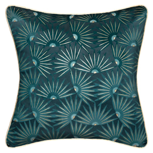 Housse de coussin "Feel" bleu canard 40x40cm